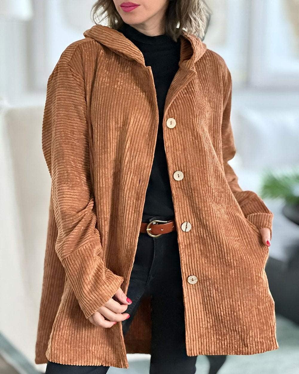 Cordia - Elegante Corduroy Jas