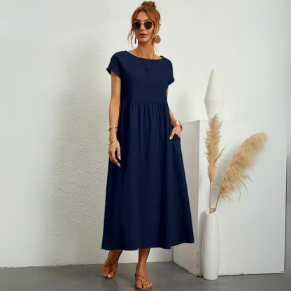 Isla - Casual Katoenen Midi-jurk