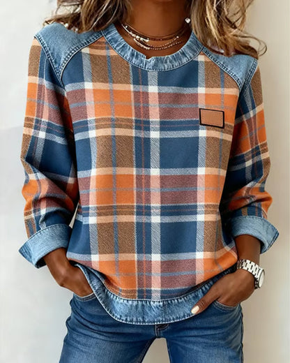 Célia - Sweatshirt Patchwork Audacieux