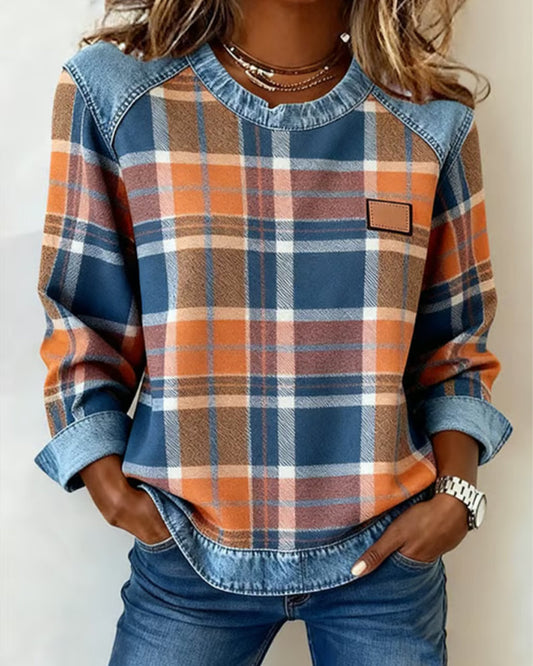 Célia - Sweatshirt Patchwork Audacieux