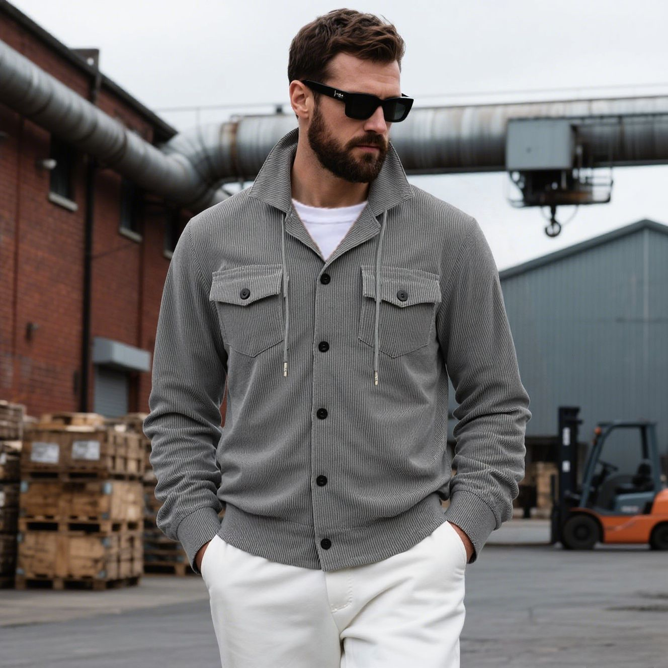 Bruno™ | Corduroy jas met knopen