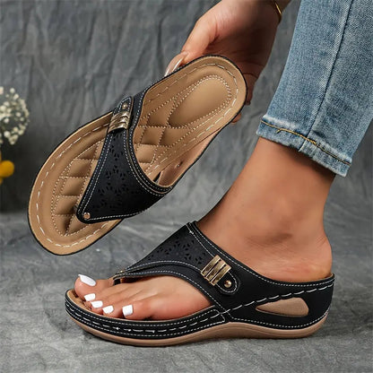 Élodie™ - Dames open teen sleehak sandalen