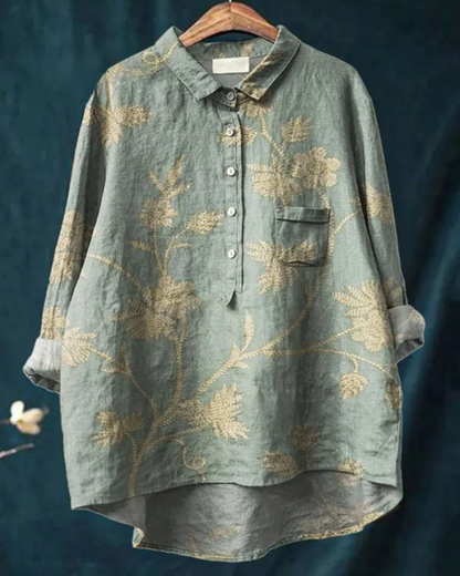 Jenny | Elegante blouse met bloemenprint en knopen