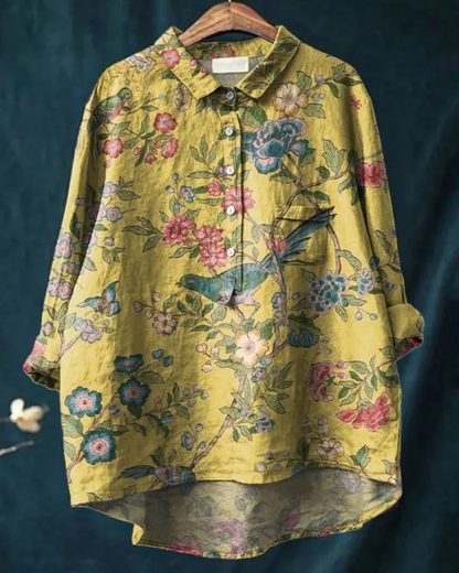 Jenny | Elegante blouse met bloemenprint en knopen