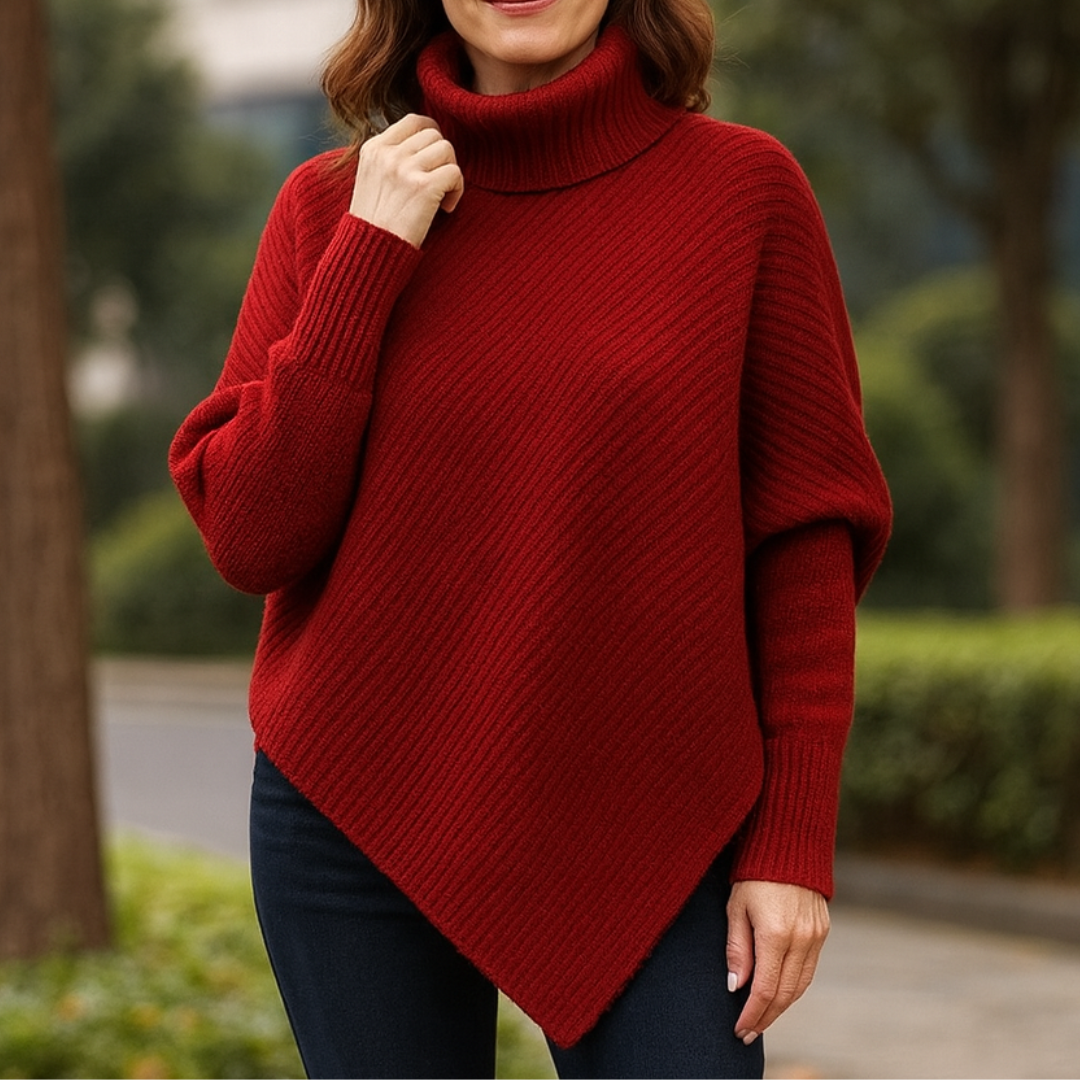 Anneta - Comfortabele Treksponcho