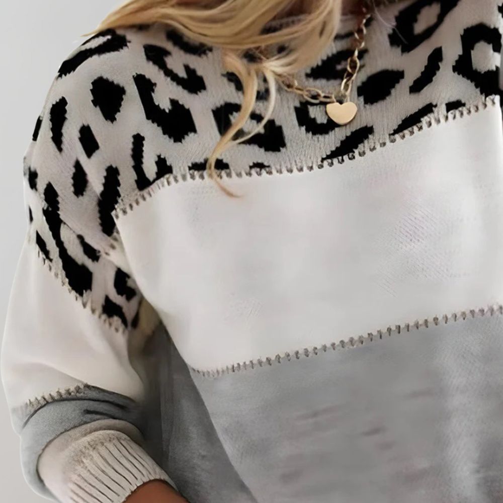 Bernadetta - Trendy en Comfortabele Trui met Luipaardprint