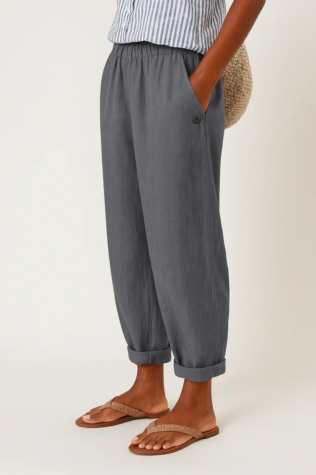Edith - Elegante Lichtgewicht Linnen en Katoenen Broek