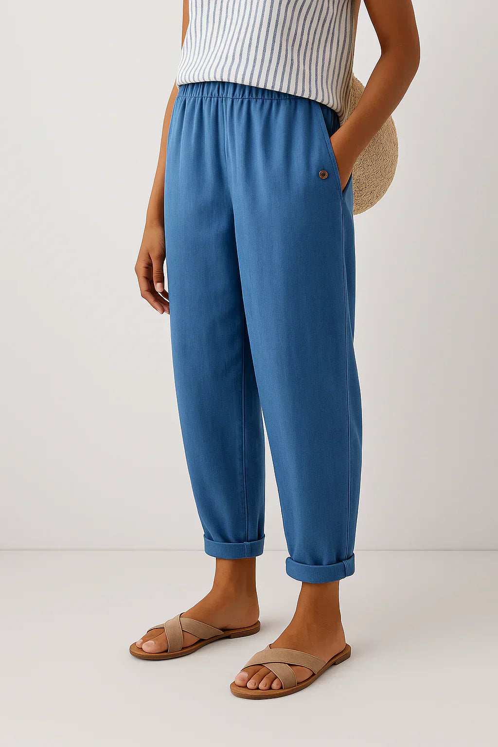 Edith - Elegante Lichtgewicht Linnen en Katoenen Broek