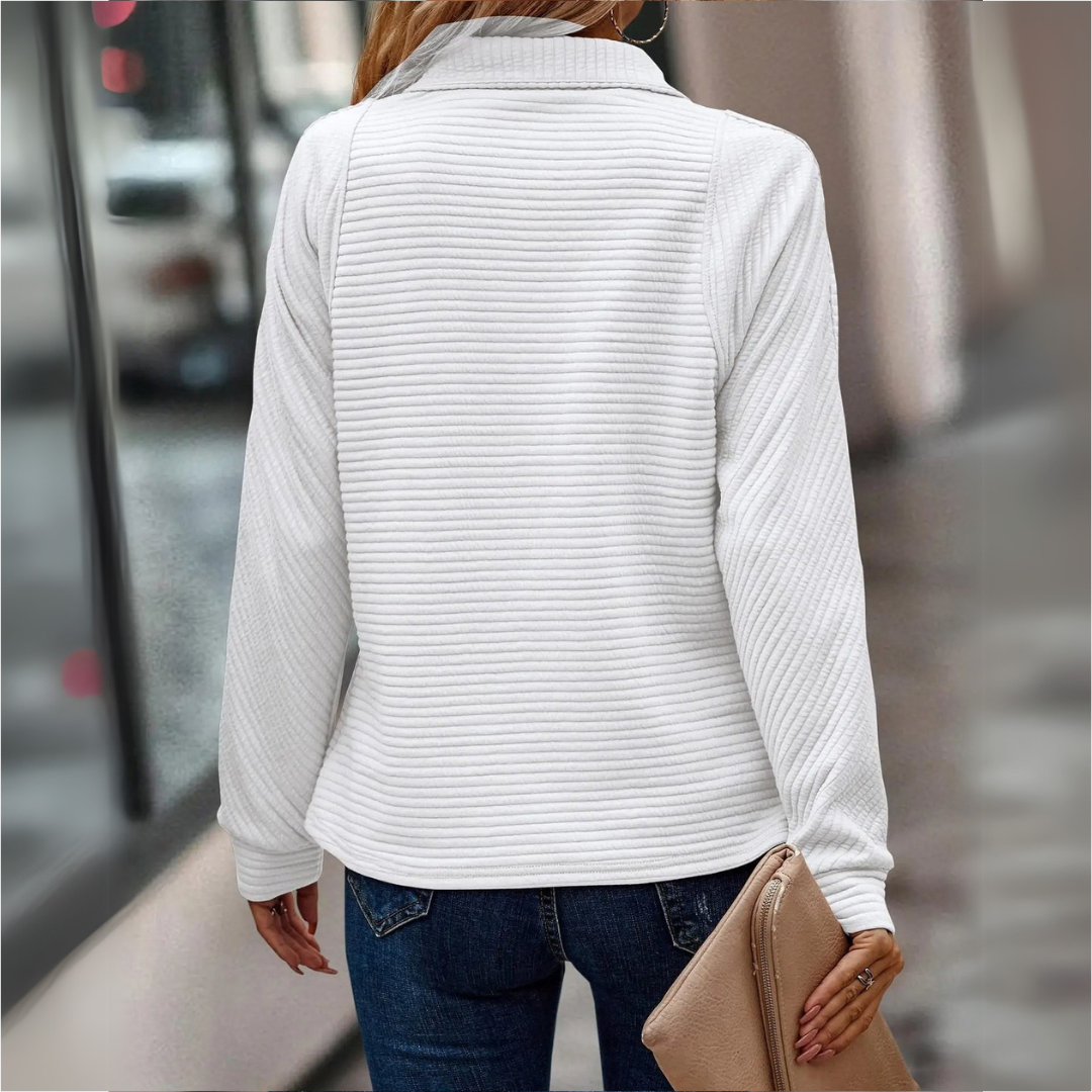 Suzanne - Trui met detail en halve rits