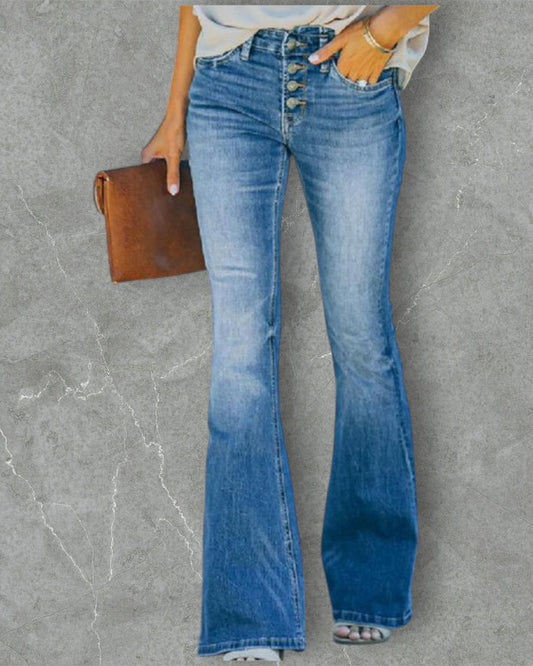 Elvira - Elegant Uitlopende Jeans