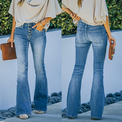 Elvira - Elegant Uitlopende Jeans