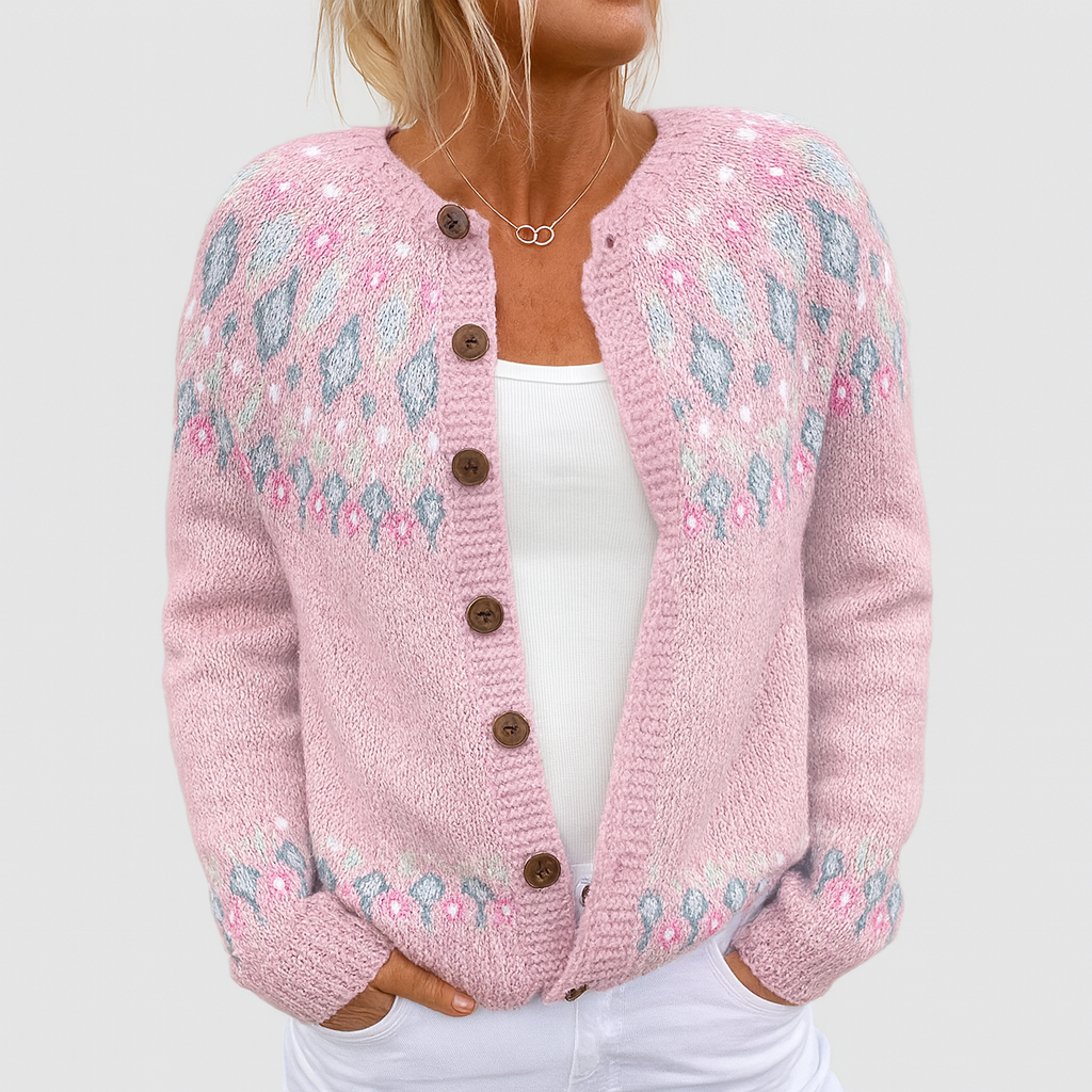 Elva - Losgebreid vest met patroon
