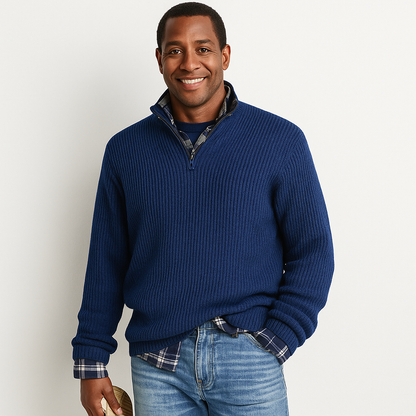 Louis™ | Moderne Pullover met Kwartrits
