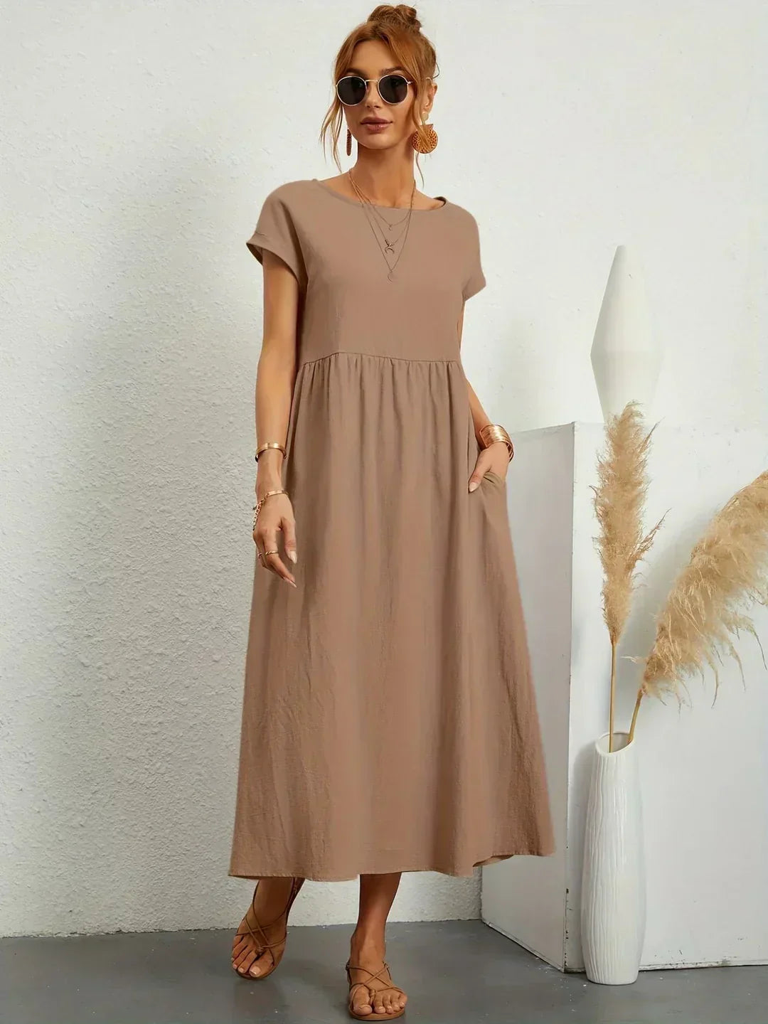 Nataly - Robe Midi Décontractée