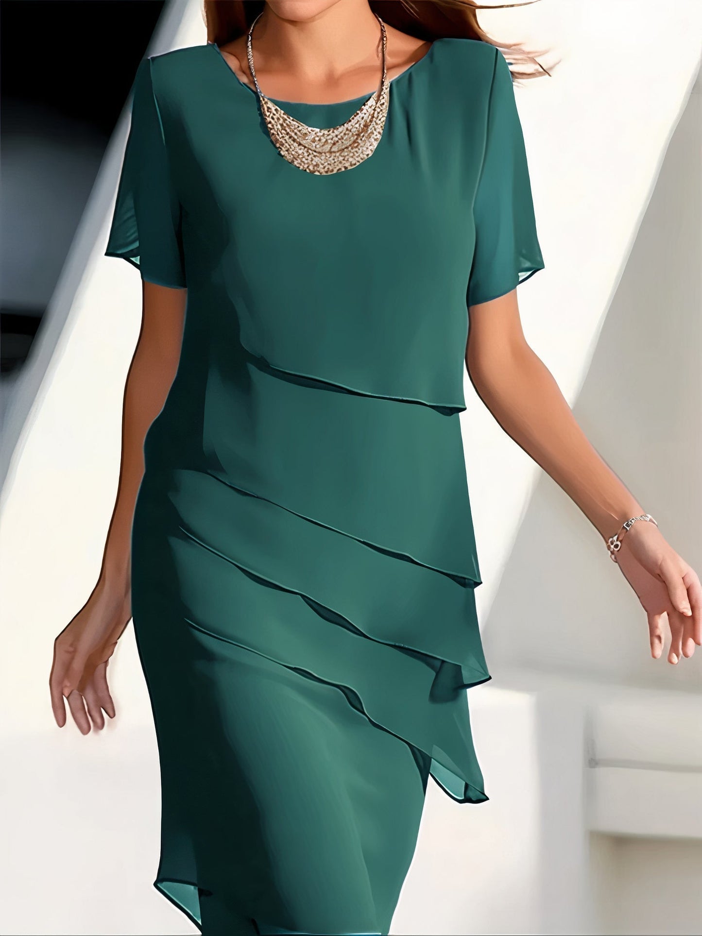 Louise - Elegante Geplooide Jurk