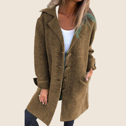 Frankie | Relaxte oversized mantel met revers