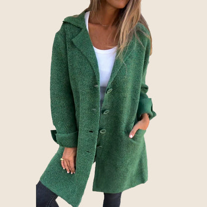 Frankie | Relaxte oversized mantel met revers