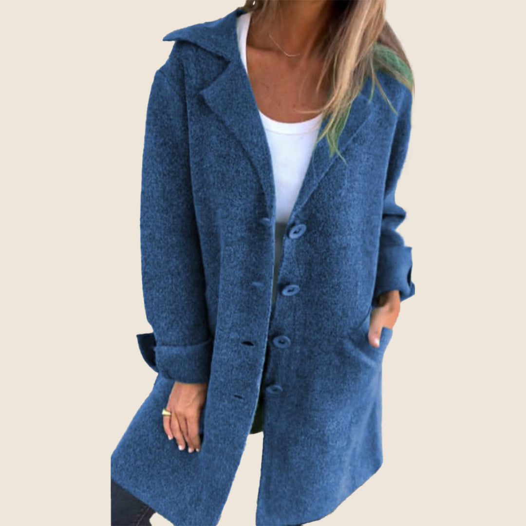 Frankie | Relaxte oversized mantel met revers