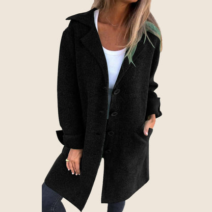 Frankie | Relaxte oversized mantel met revers