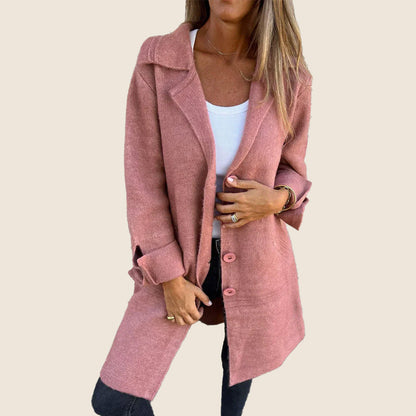 Frankie | Relaxte oversized mantel met revers
