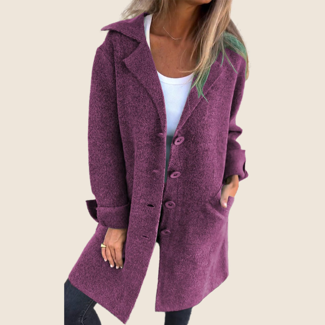 Frankie | Relaxte oversized mantel met revers