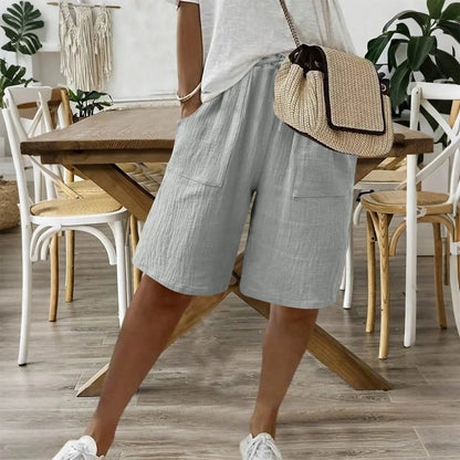 Sienna - Shorts van katoenlinnen