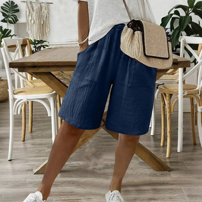 Sienna - Shorts van katoenlinnen