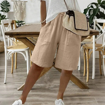 Sienna - Shorts van katoenlinnen
