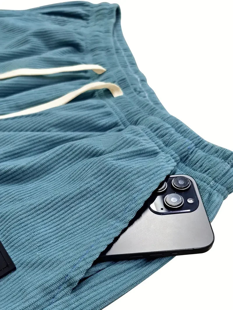 Hans™ | Wijde pijpen met elastische tailleband
