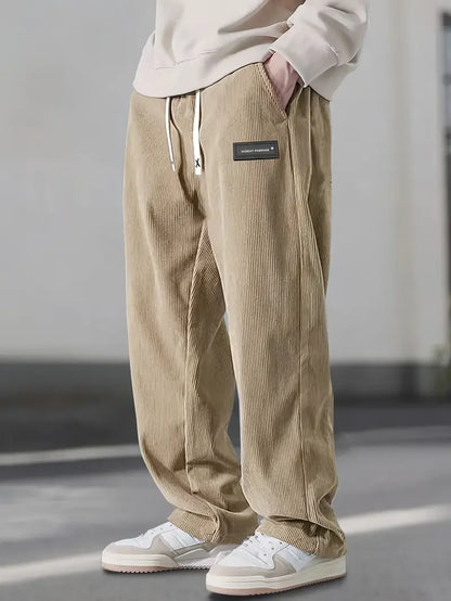 Hans™ | Wijde pijpen met elastische tailleband