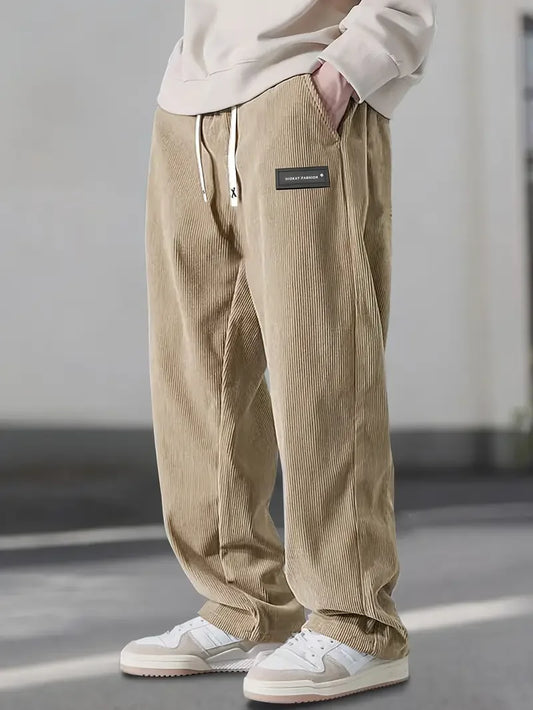 Hans™ | Wijde pijpen met elastische tailleband