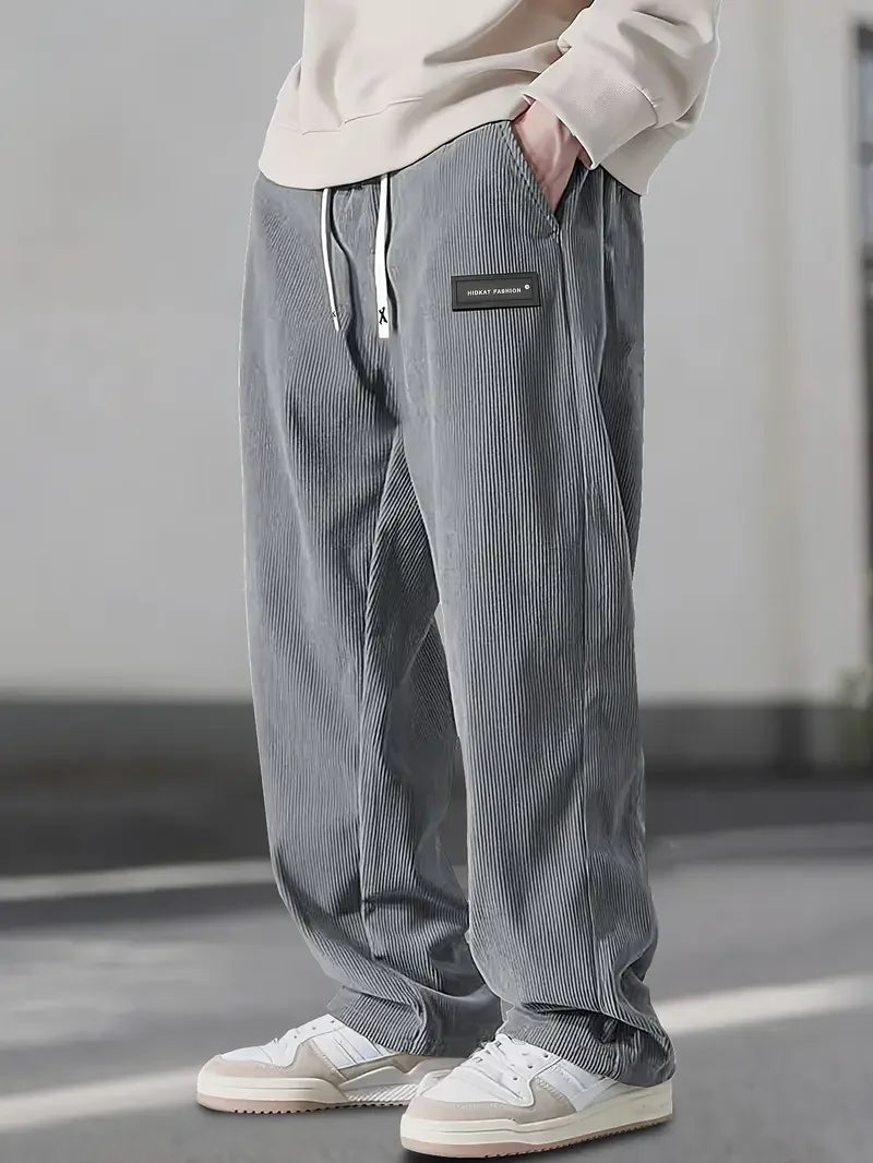 Hans™ | Wijde pijpen met elastische tailleband