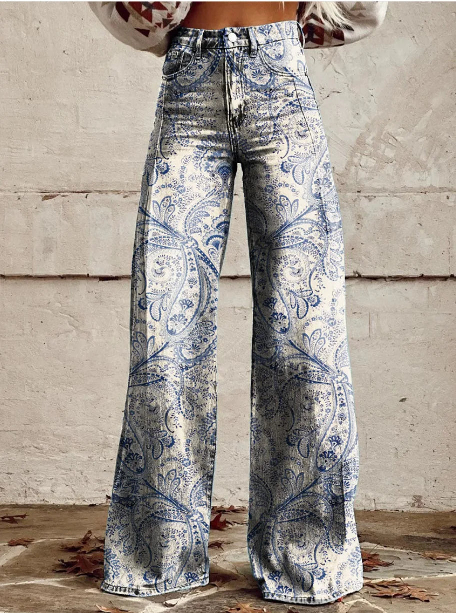 Azly - Casual Elegante Bloemige Broek