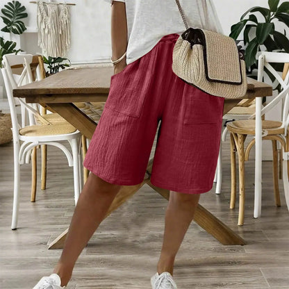 Sienna - Shorts van katoenlinnen