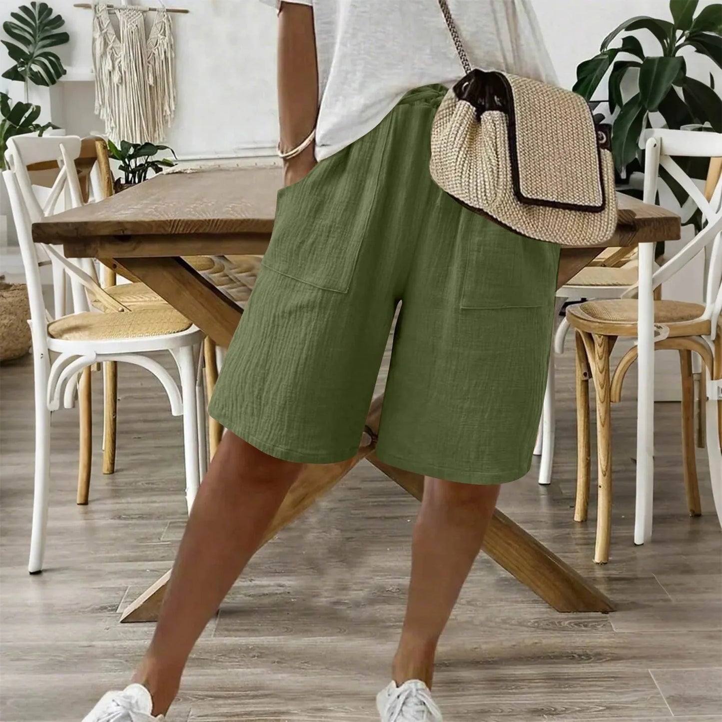 Sienna - Shorts van katoenlinnen