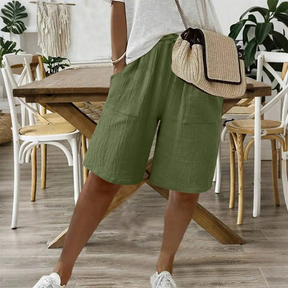 Sienna - Shorts van katoenlinnen