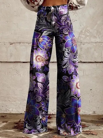 Azly - Casual Elegante Bloemige Broek