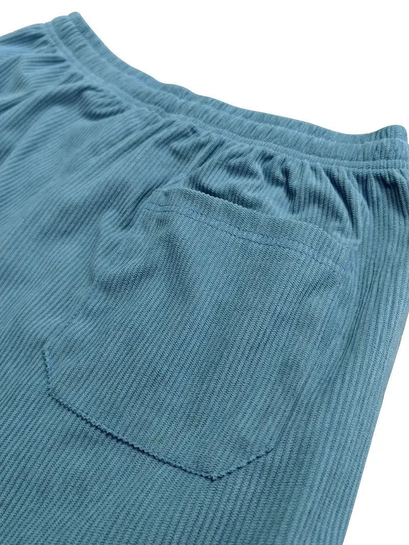 Hans™ | Wijde pijpen met elastische tailleband