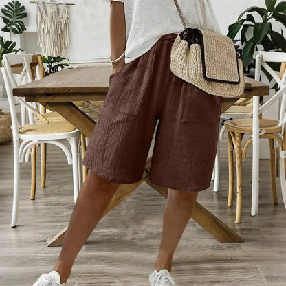 Sienna - Shorts van katoenlinnen