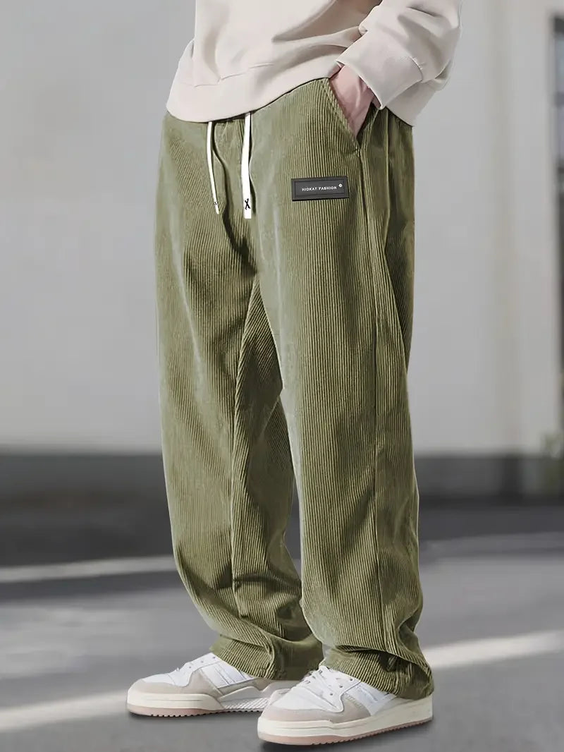 Hans™ | Wijde pijpen met elastische tailleband