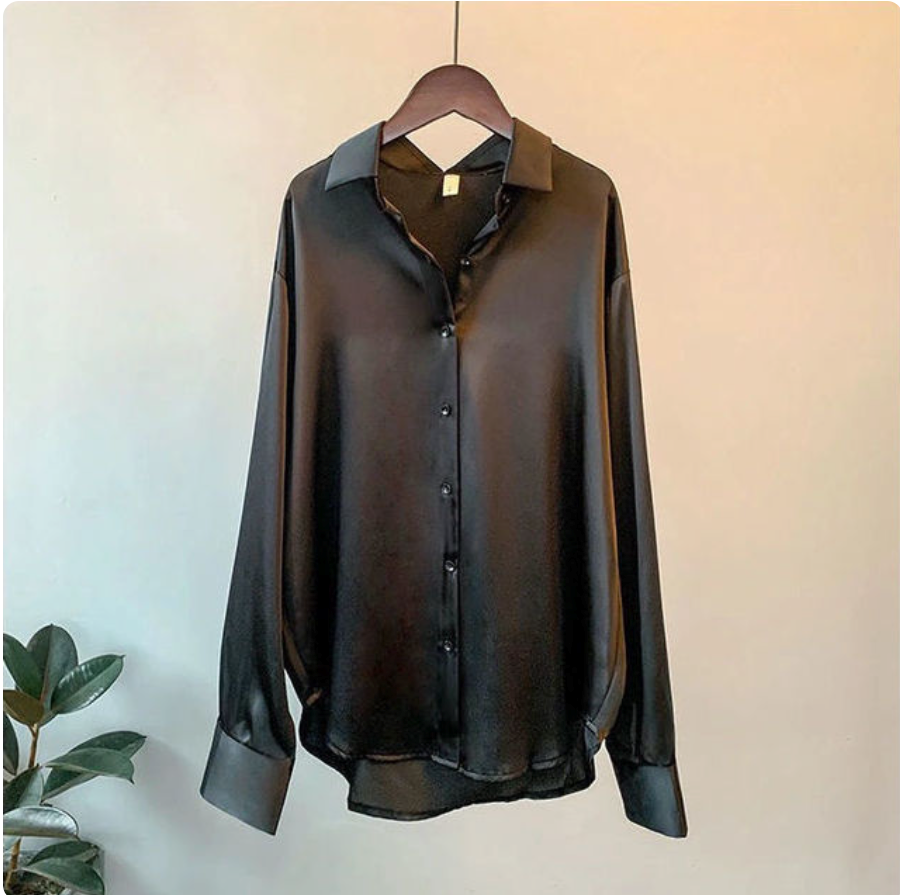 Pia™ - Satijnen damesblouse