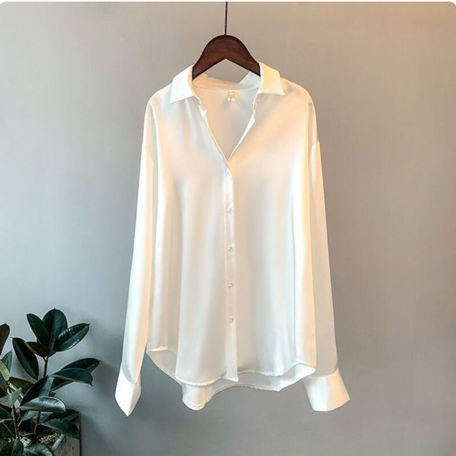 Pia™ - Satijnen damesblouse