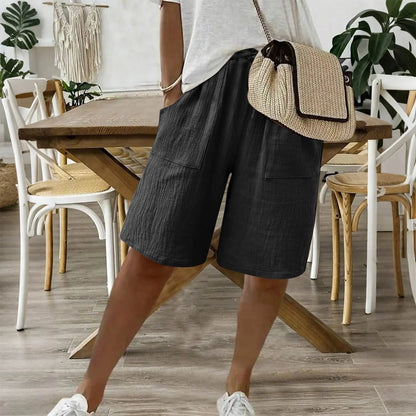 Sienna - Shorts van katoenlinnen