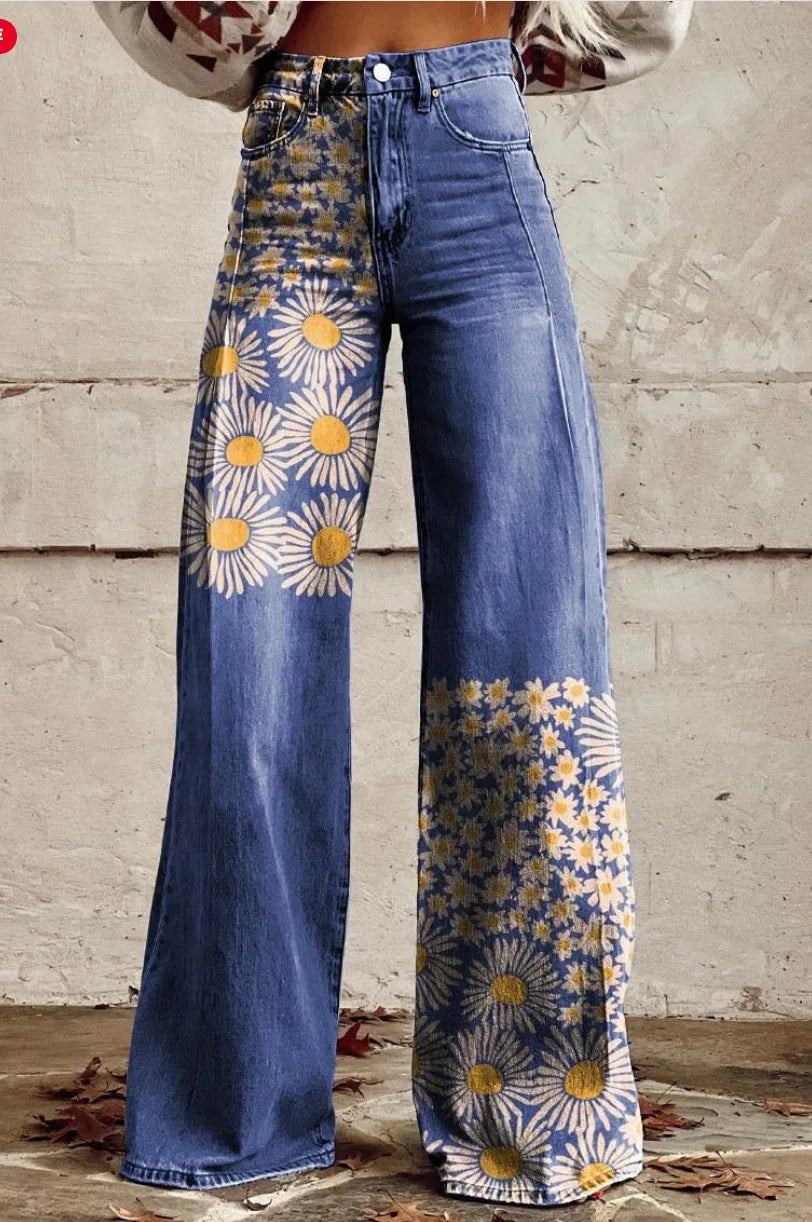 Azly - Casual Elegante Bloemige Broek