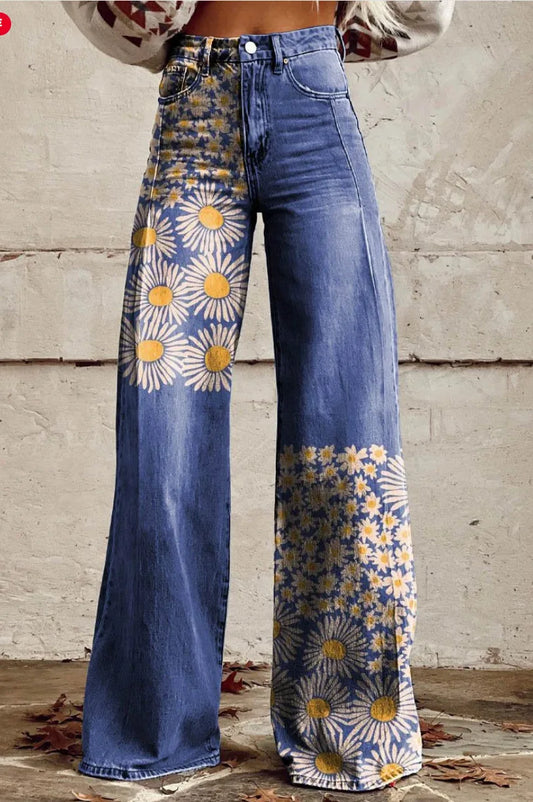 Azly - Casual Elegante Bloemige Broek