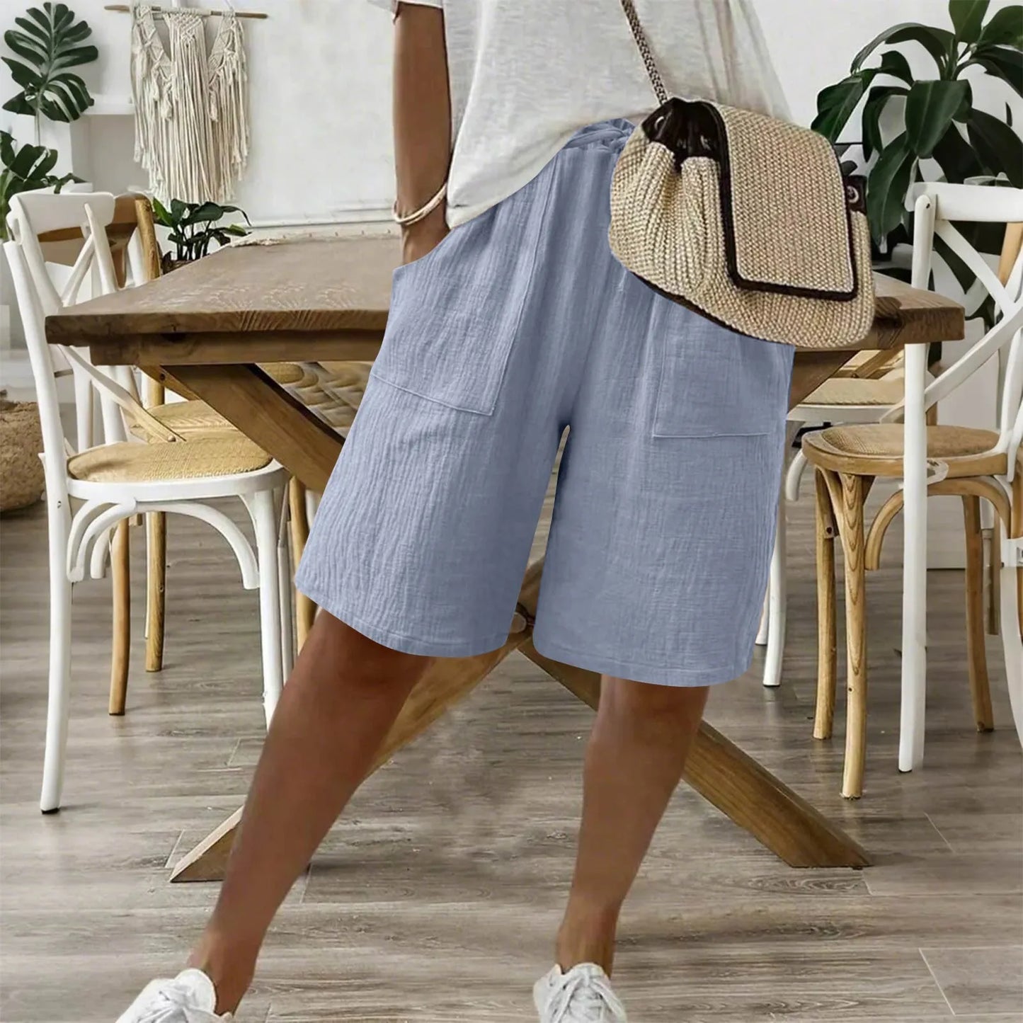 Sienna - Shorts van katoenlinnen