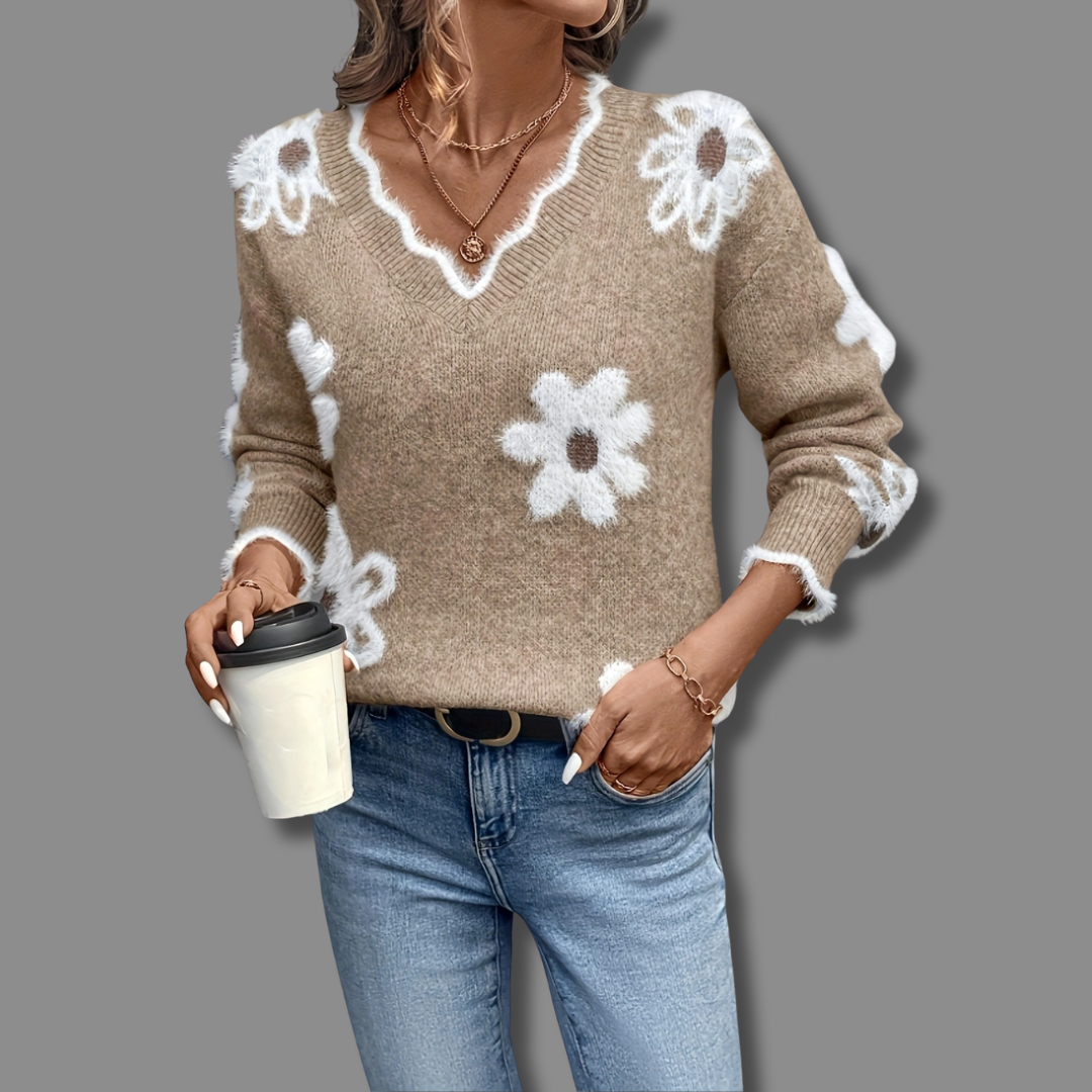 Thea - Pull Floral Élégant
