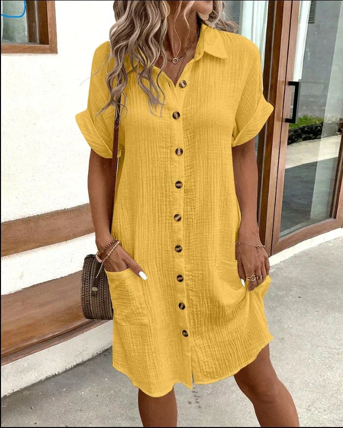 Dunya - Elegante Polo Jurk met Ceintuur