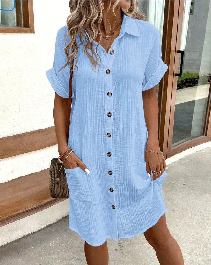 Dunya - Elegante Polo Jurk met Ceintuur