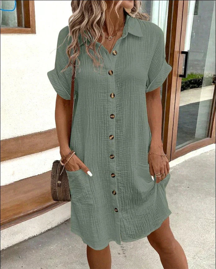 Dunya - Elegante Polo Jurk met Ceintuur